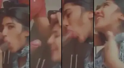 Beautiful Teen Girlfriend Giving a Deepthroat Blowjob Viral Video